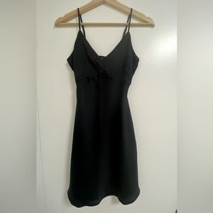 Abercrombie & Fitch, satin slip dress (black, XXS) NWOT